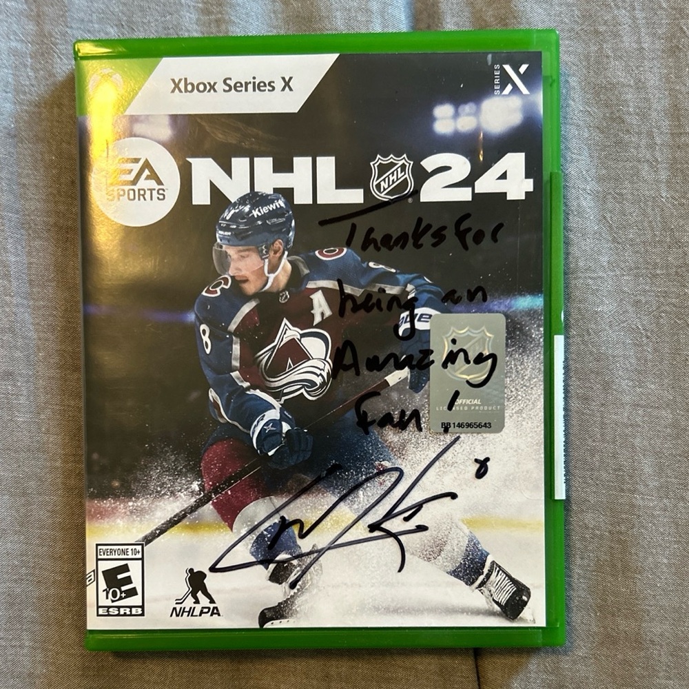 Autographed NHL24 Xbox series x